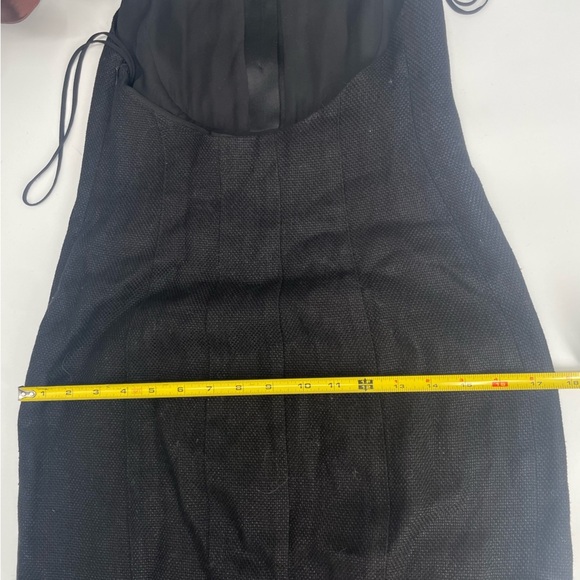 Ralph Lauren Runway Black Linen Button Up Backless Halter Mini Dress Tuxedo 2007 - Picture 13 of 15